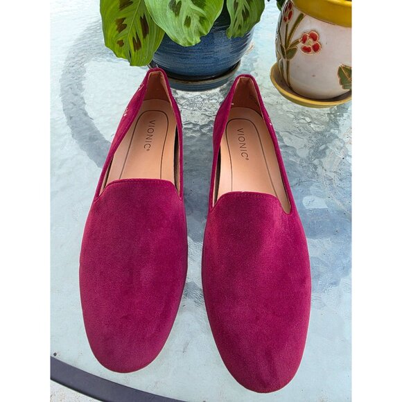 Vionic Willa Suede Embroidered Heel Loafers w/ Leaf Motif Women's Size 9.5 - Picture 9 of 9